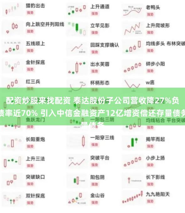 配资炒股来找配资 泰达股份子公司营收降27%负债率近70% 引入中信金融资产12亿增资偿还存量债务